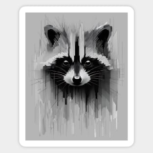 Dark Grays Goth Racoon Magnet
